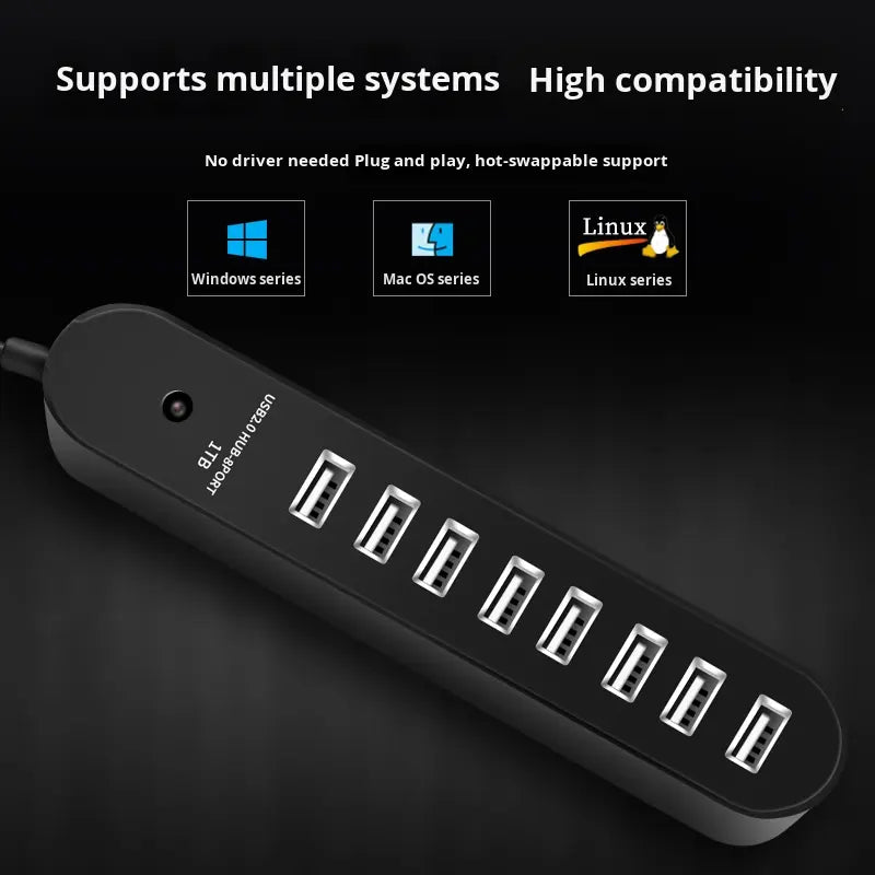 8 Port USB Hub