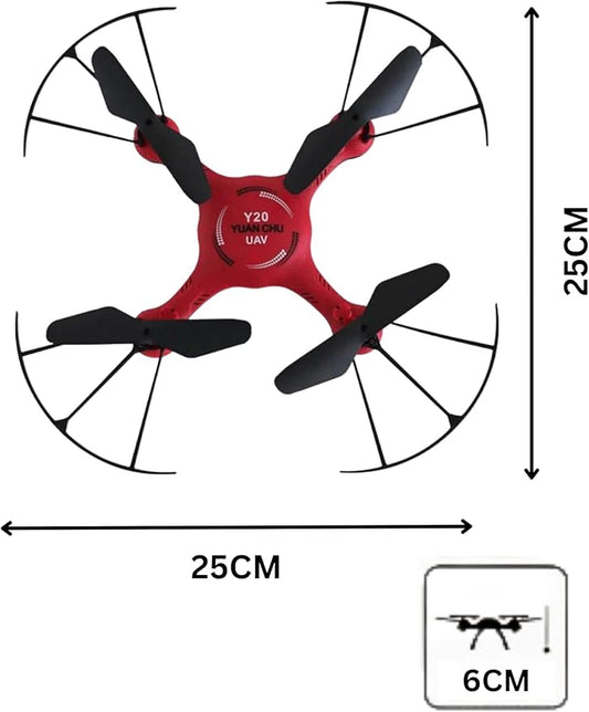 Remote Control Drone with Headless Mode & Dual LED Lights