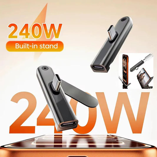 USB-C 240W Foldable Phone Stand Charging Adapter