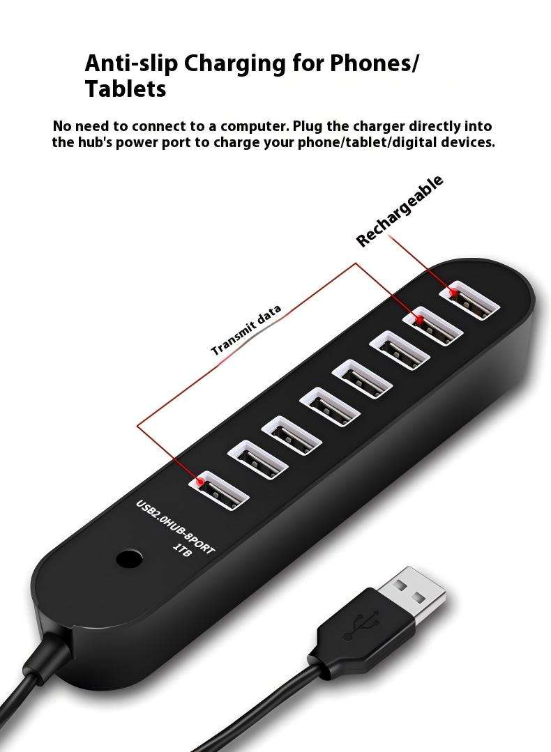 8 Port USB Hub