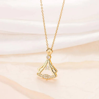 Rhinestone Décor Pendant Necklace